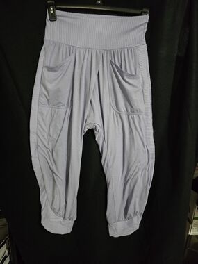 FP Movement by Free People Lavender Ribbed High-Waist Joggers